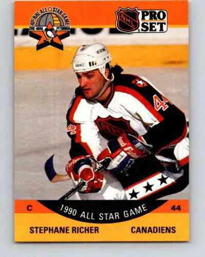 1990-91 Pro Set #370 Stephane Richer hockey card with original gloss and NM-MT condition