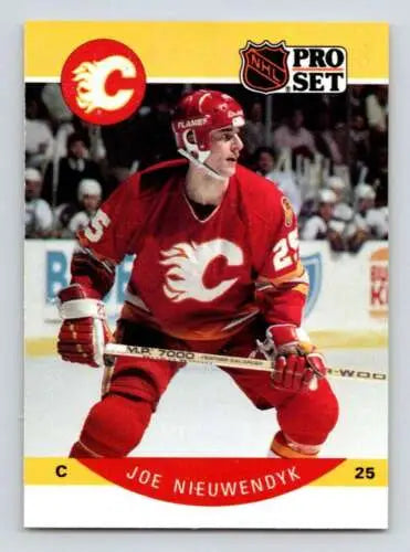 1990-91 Pro Set #42B Joe Nieuwendyk hockey card in original gloss from Flames series