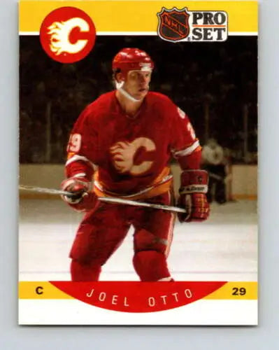 1990-91 Pro Set #43 Joel Otto NM-MT Flames hockey card with original gloss finish