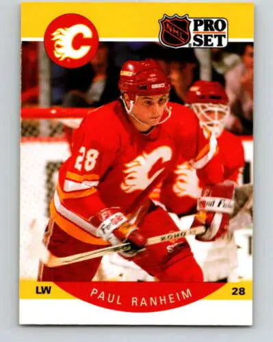 1990-91 Pro Set #44 Paul Ranheim NM-MT RC Rookie Flames original gloss hockey card