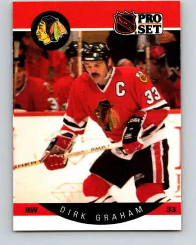 1990-91 Pro Set #51 Dirk Graham NM-MT Blackhawks original gloss hockey card