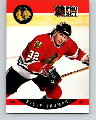 1990-91 Pro Set #62 Steve Thomas NM-MT Blackhawks original gloss hockey card