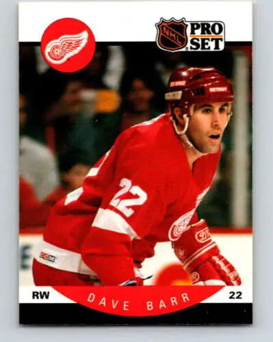 1990-91 Pro Set #65 Dave Barr NM-MT Red Wings original gloss hockey card