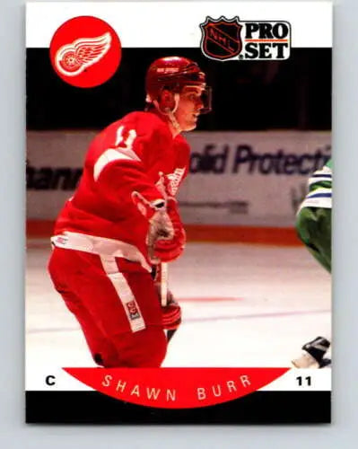 1990-91 Pro Set #66 Shawn Burr NM-MT Red Wings original gloss hockey card