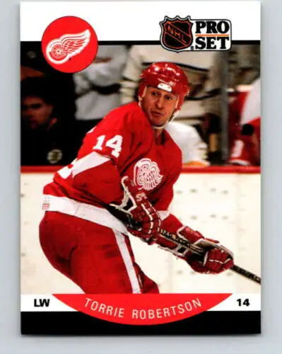 Torrie Robertson hockey card from 1990-91 Pro Set, original gloss, NM-MT condition