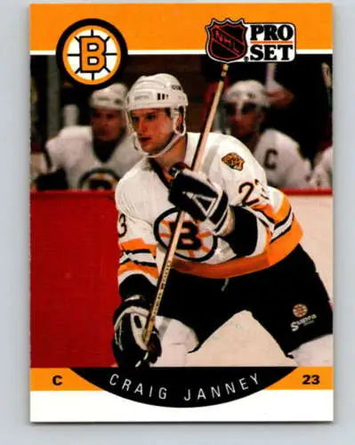 1990-91 Pro Set #8 Craig Janney NM-MT Bruins hockey card with original gloss.finish