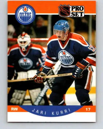 Original gloss 1990-91 Pro Set #87A Jari Kurri hockey card for collectors and fans