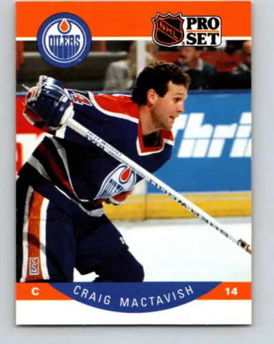 1990-91 Pro Set #90 Craig MacTavish NM-MT Oilers original gloss hockey card