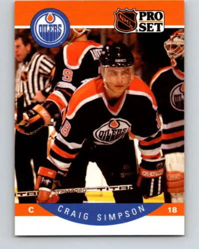 1990-91 Pro Set #95 Craig Simpson hockey card with original gloss, NM-MT condition