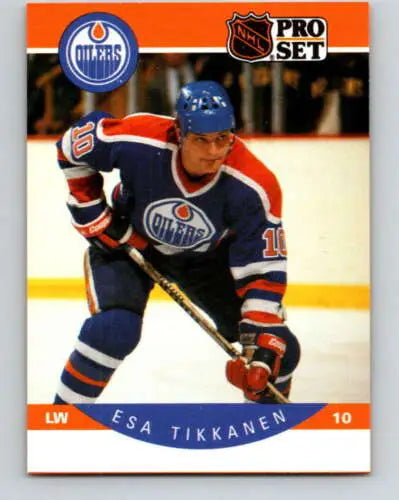 Esa Tikkanen hockey card 1990-91 Pro Set #97 original gloss for collectors