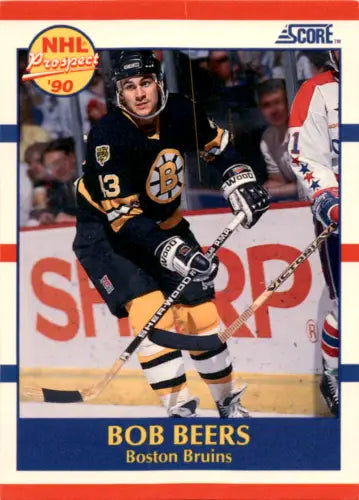 Bob Beers 1990-91 Score #385 mint rc rookie hockey card original gloss Bruins