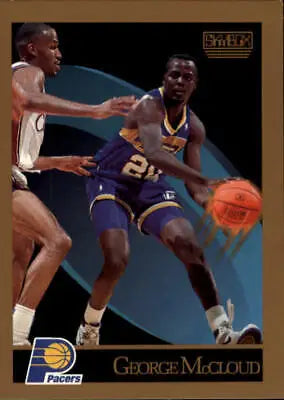 George McCloud dribbling in purple Indiana Pacers uniform on rookie card