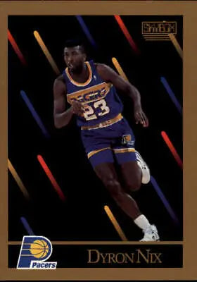 Basketball trading card of Dyron Nix in Indiana Pacers uniform from 1990-91 SkyBox