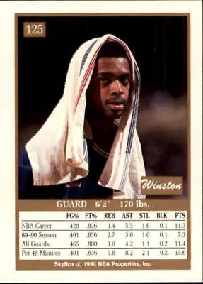 1990-91 SkyBox #125 Winston Garland Basketball Card from Los Angeles Clippers NM-MT