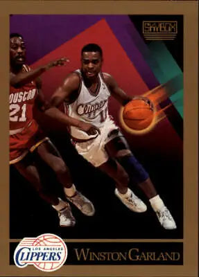 Basketball trading card of Winston Garland dribbling for the Los Angeles Clippers