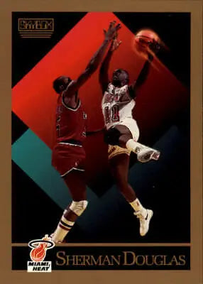 Sherman Douglas rookie Miami Heat basketball card 1990-91 SkyBox #145 in NM-MT condition