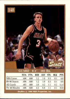 Scott Haffner SP Miami Heat Basketball Card 1990-91 SkyBox #148 NM-MT condition