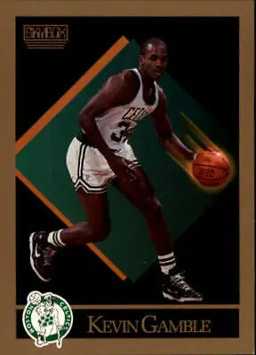 Basketball trading card of Kevin Gamble in a Boston Celtics uniform from 1990-91 SkyBox