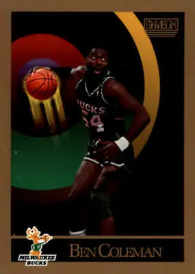 Ben Coleman 1990-91 SkyBox #156 Milwaukee Bucks Basketball Card NM-MT