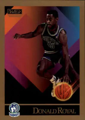 Donald Royal basketball card from 1990-91 SkyBox #174 Royal SP Rookie Minnesota Timberwolves