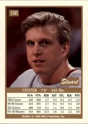 Basketball card featuring Stuart Gray Knicks Basketball stats in NM-MT condition