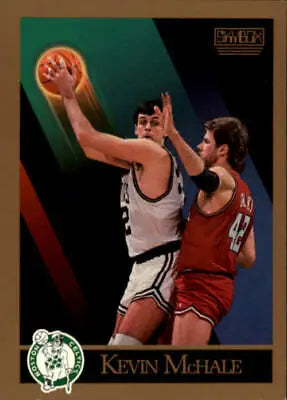 Vintage Kevin McHale Boston Celtics trading card with players in action from NBA game