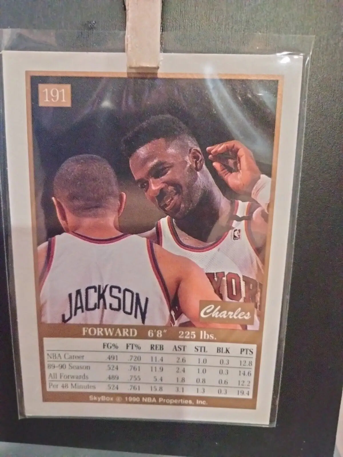 Charles Oakley 1990-91 SkyBox #191 trading card New York Knicks collectible image