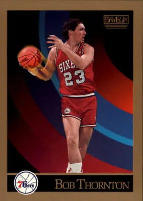 Bob Thornton Philadelphia 76ers trading card #23 in red uniform from 1990-91 SkyBox