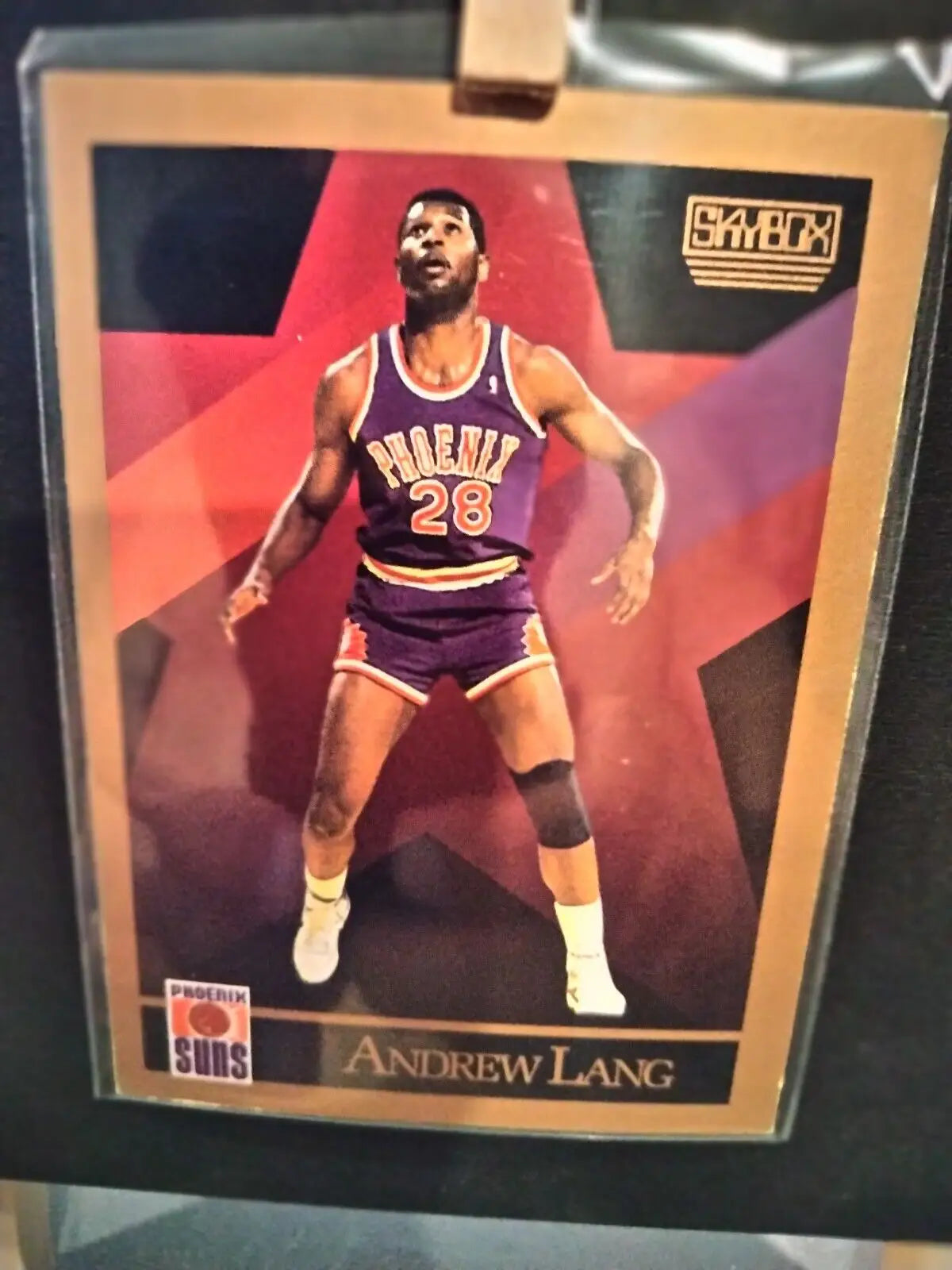 1990-91 SkyBox #225 Andrew Lang Rookie basketball card for Phoenix Suns fans