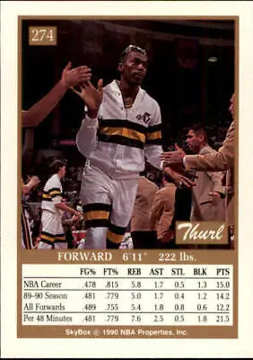 Thurl Bailey Utah Jazz basketball card from the 1990-91 SkyBox series