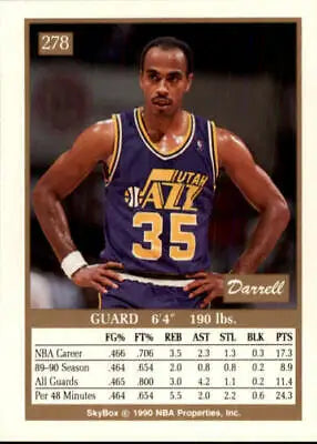 Darrell Griffith Utah Jazz Basketball Card 1990-91 SkyBox #278 NM-MT Condition