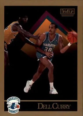 Dell Curry Charlotte Hornets basketball card from 1990-91 SkyBox #28 in NM-MT condition