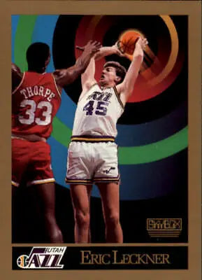 Basketball card featuring Eric Leckner, Utah Jazz, 1990-91 SkyBox #281