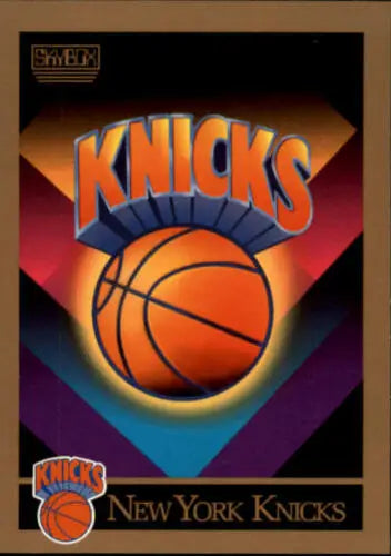 1990-91 SkyBox #345 New York Knicks basketball card with original gloss by Simply Sandoval