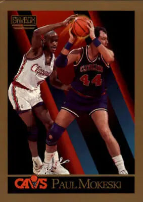 Basketball trading card featuring Paul Mokeski of the Cleveland Cavaliers in action