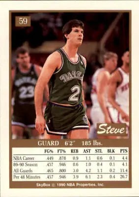 Basketball trading card of Steve Alford in Dallas Mavericks uniform number 2