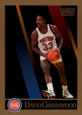 Basketball card of David Greenwood from the 1990-91 SkyBox Detroit Pistons series