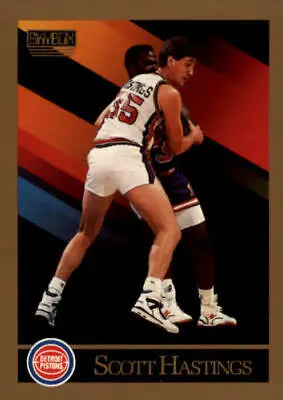 Scott Hastings 1990-91 SkyBox #87 Detroit Pistons Basketball Card Sports NM-MT