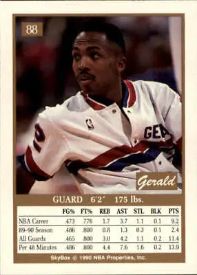 1990-91 SkyBox Gerald Henderson Detroit Pistons Basketball Card NM-MT for collectors