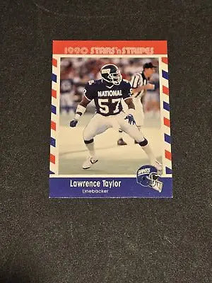 Lawrence Taylor 1990 Asher Candy Stars ’n Stripes #60 football card collectible