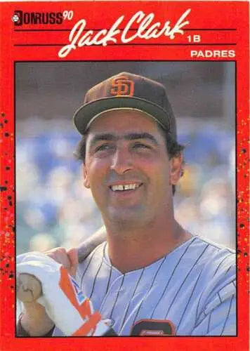 1990 Donruss #128 Jack Clark baseball card with original gloss, Padres collectible