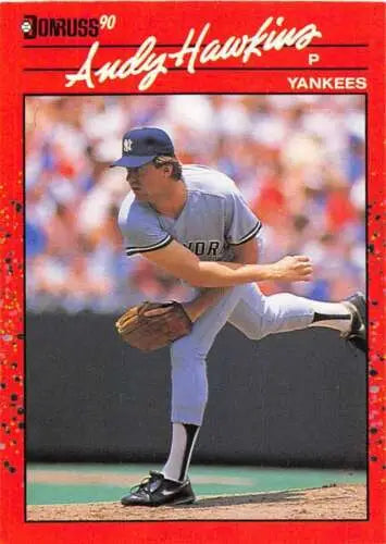 Andy Hawkins baseball card 1990 Donruss #159 original gloss NM-MT Yankees