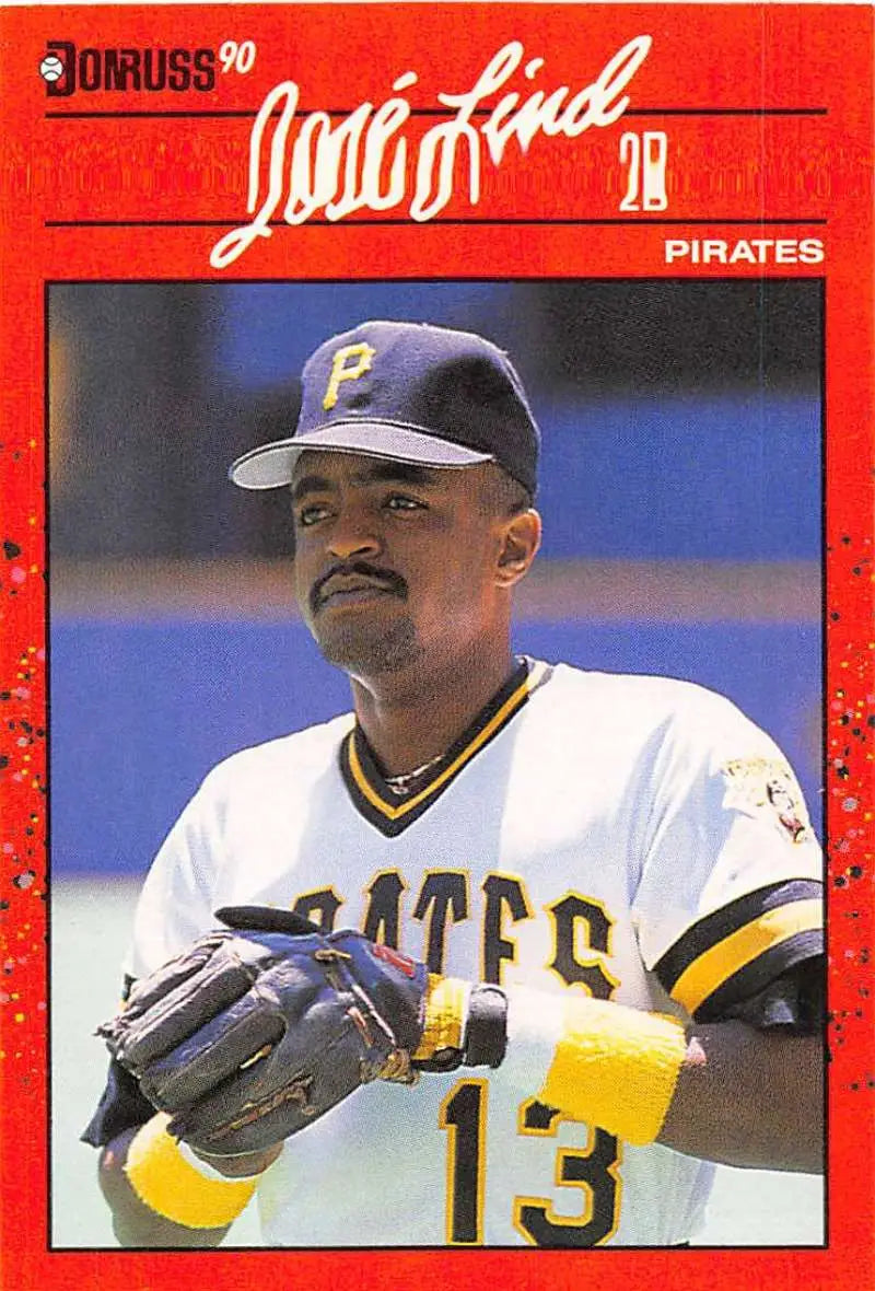 1990 Donruss #172 Jose Lind baseball card featuring Pittsburgh Pirates player design