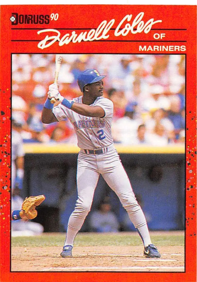 1990 Donruss #212 Darnell Coles Seattle Mariners baseball card for trading cards collection