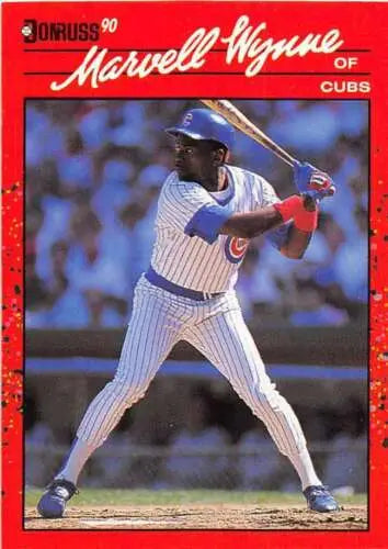 1990 Donruss #255 Marvell Wynne NM-MT Cubs baseball card with original gloss