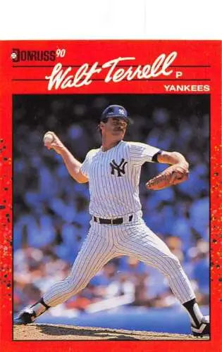 Walt Terrell 1990 Donruss #309 NM-MT Yankees card with original gloss surface