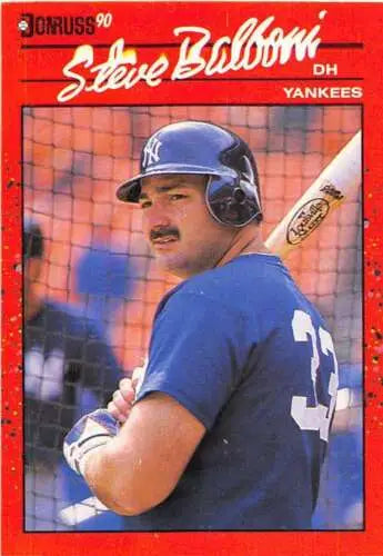 1990 Donruss #315 Steve Balboni NM-MT Yankees baseball card with original gloss