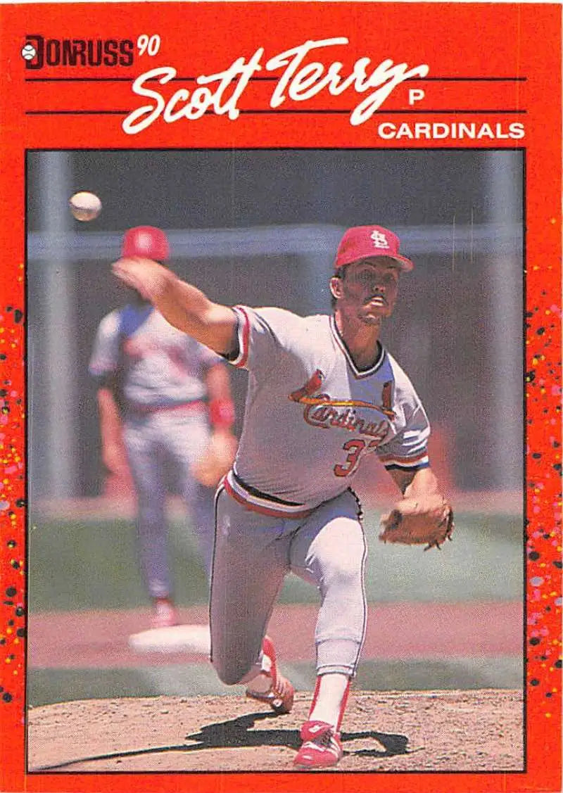 1990 Donruss #418 Scott Terry Baseball Card of St. Louis Cardinals Pitcher