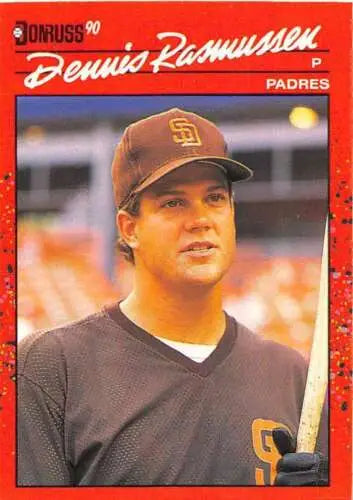 1990 Donruss #420 Dennis Rasmussen baseball card with original gloss, Padres collectible