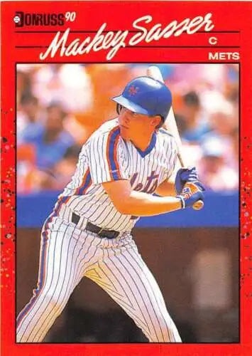 1990 Donruss #471 Mackey Sasser NM-MT baseball card with original gloss for collectors